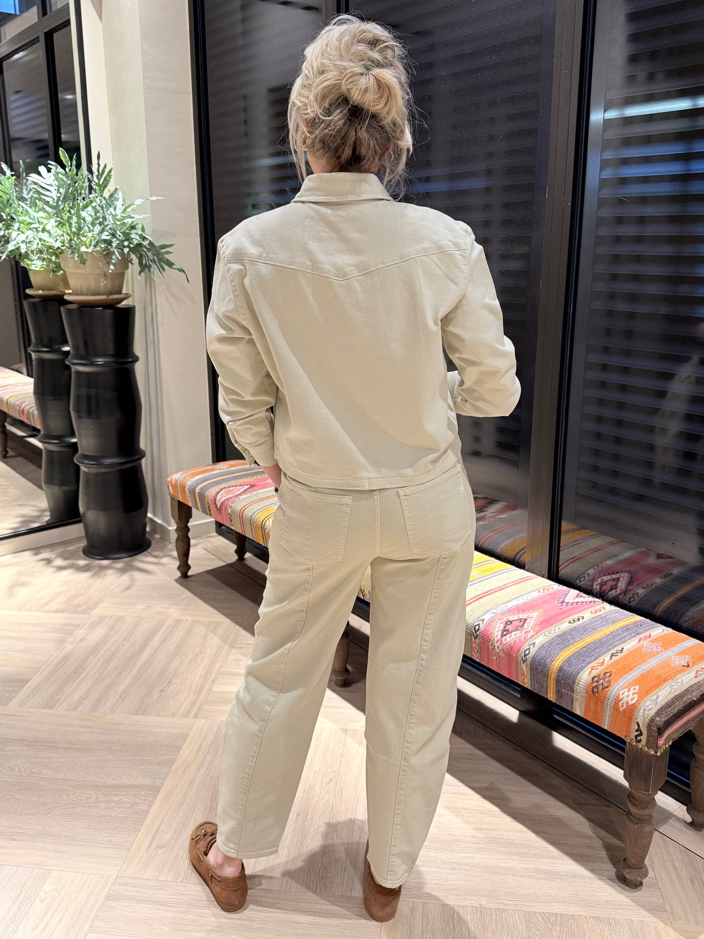 Yaya Jack Denim Beige - Peet kleding