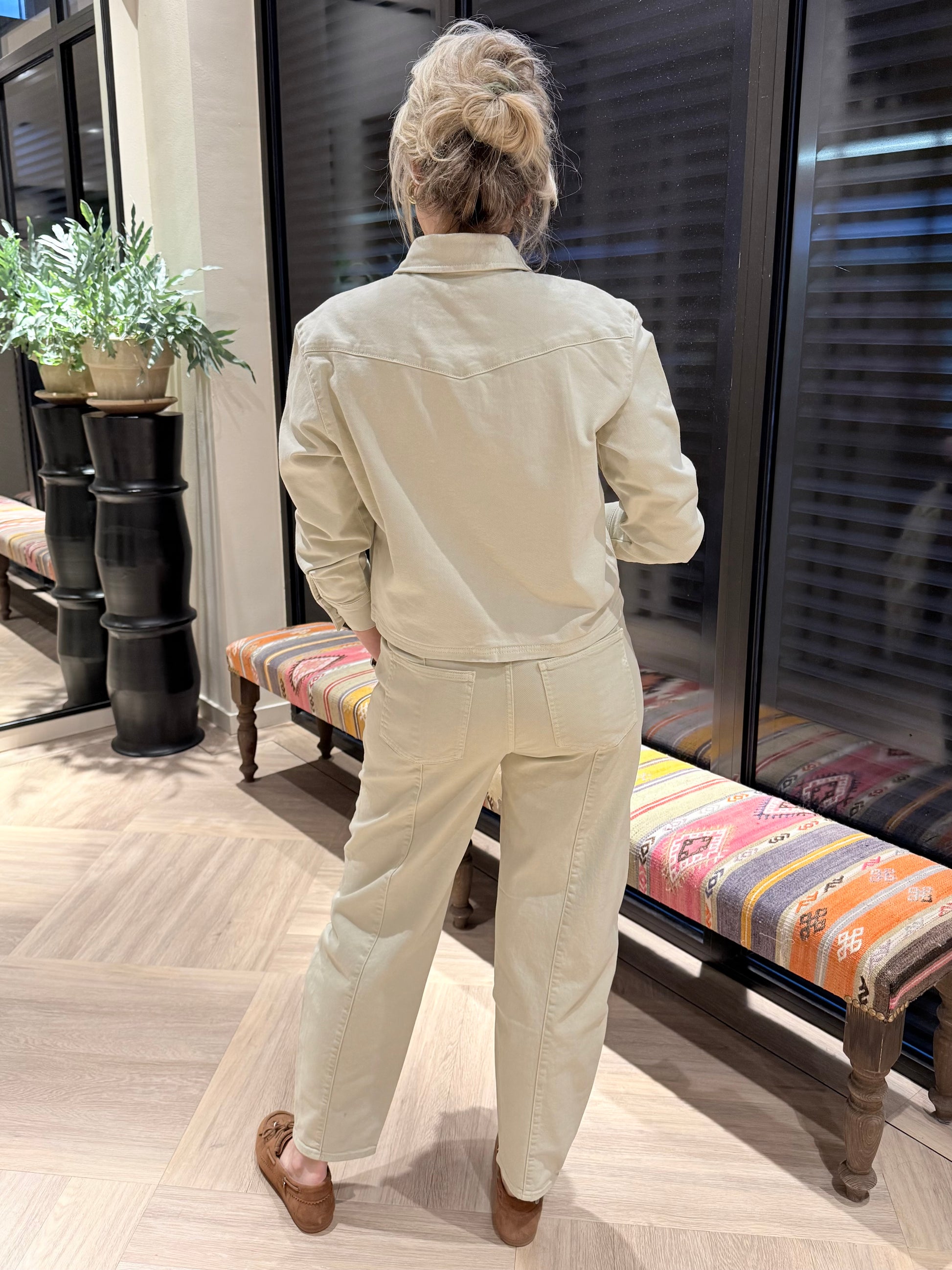 Yaya Jack Denim Beige - Peet kleding