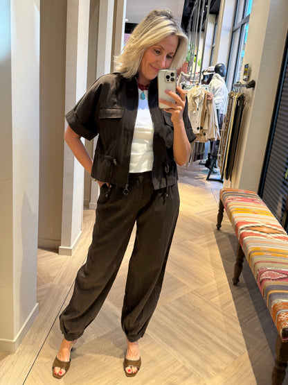Ambika Broek Iris Donkerbruin - Peet kleding