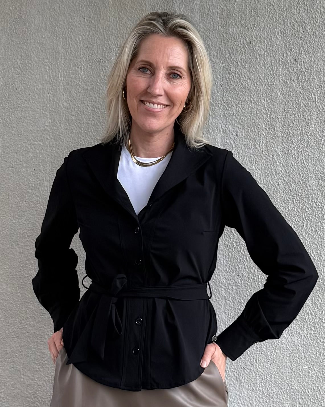 Triple Nine - Travel Blouse Charlot Zwart - 5949 - Peet kleding