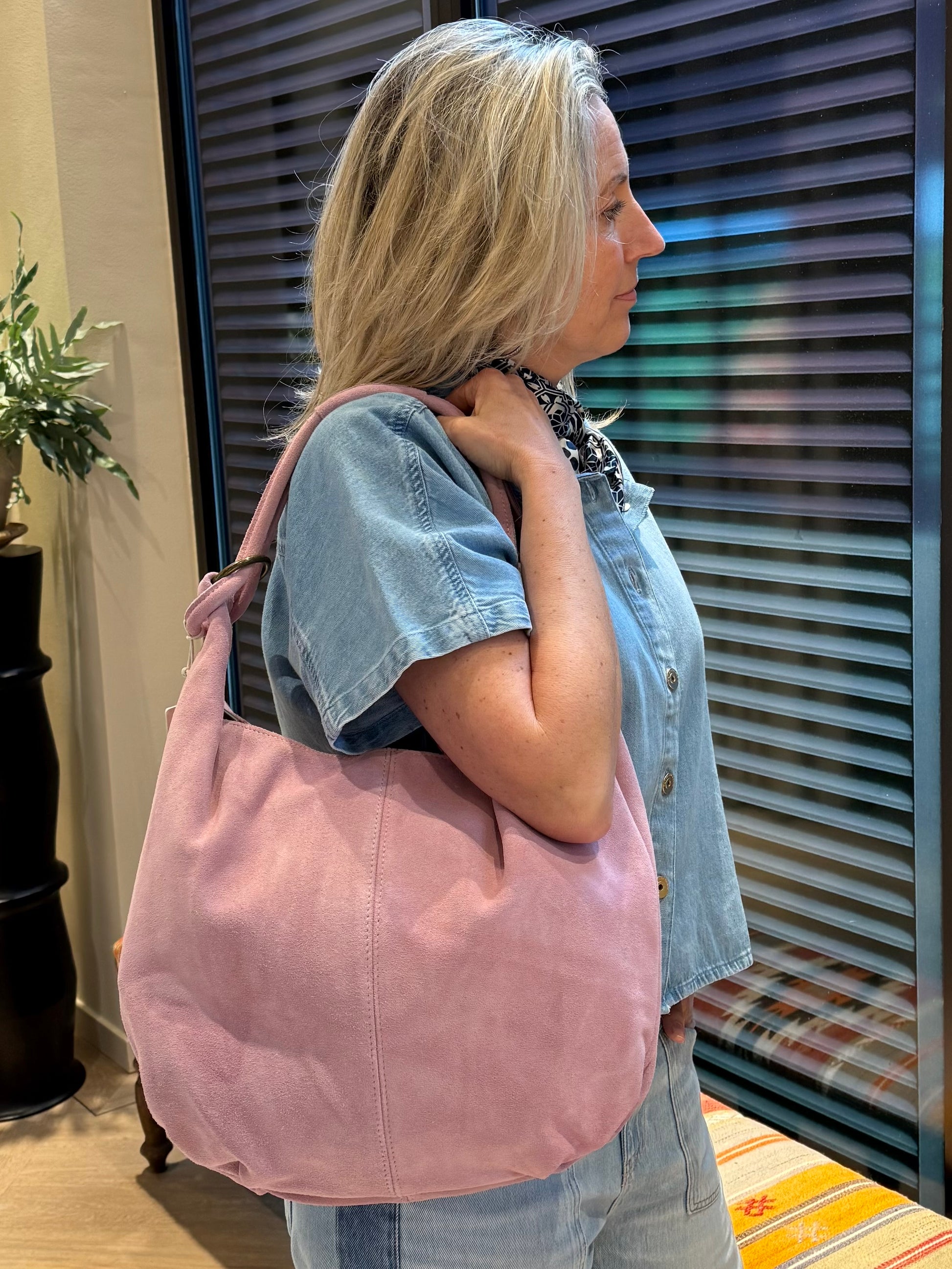 Tas Suez Suede Roze - Peet kleding