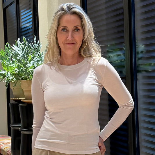 With Black T-Shirt Josefine Beige - Peet kleding