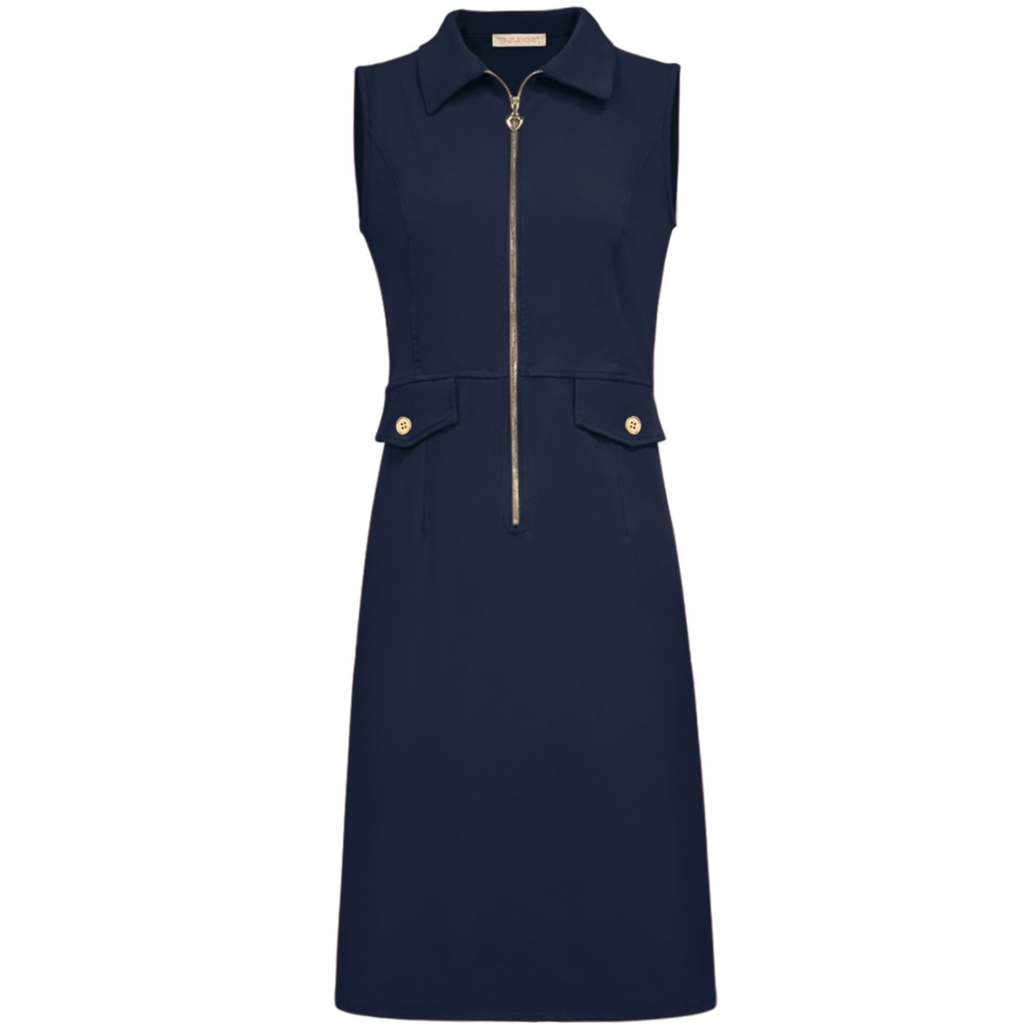 Triple Nine - Travel Jurk Clarise Navy - 51807 - Peet kleding