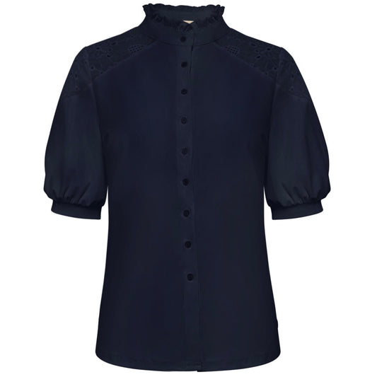 Triple Nine - Travel Blouse Floor Navy - 5905 - Peet kleding