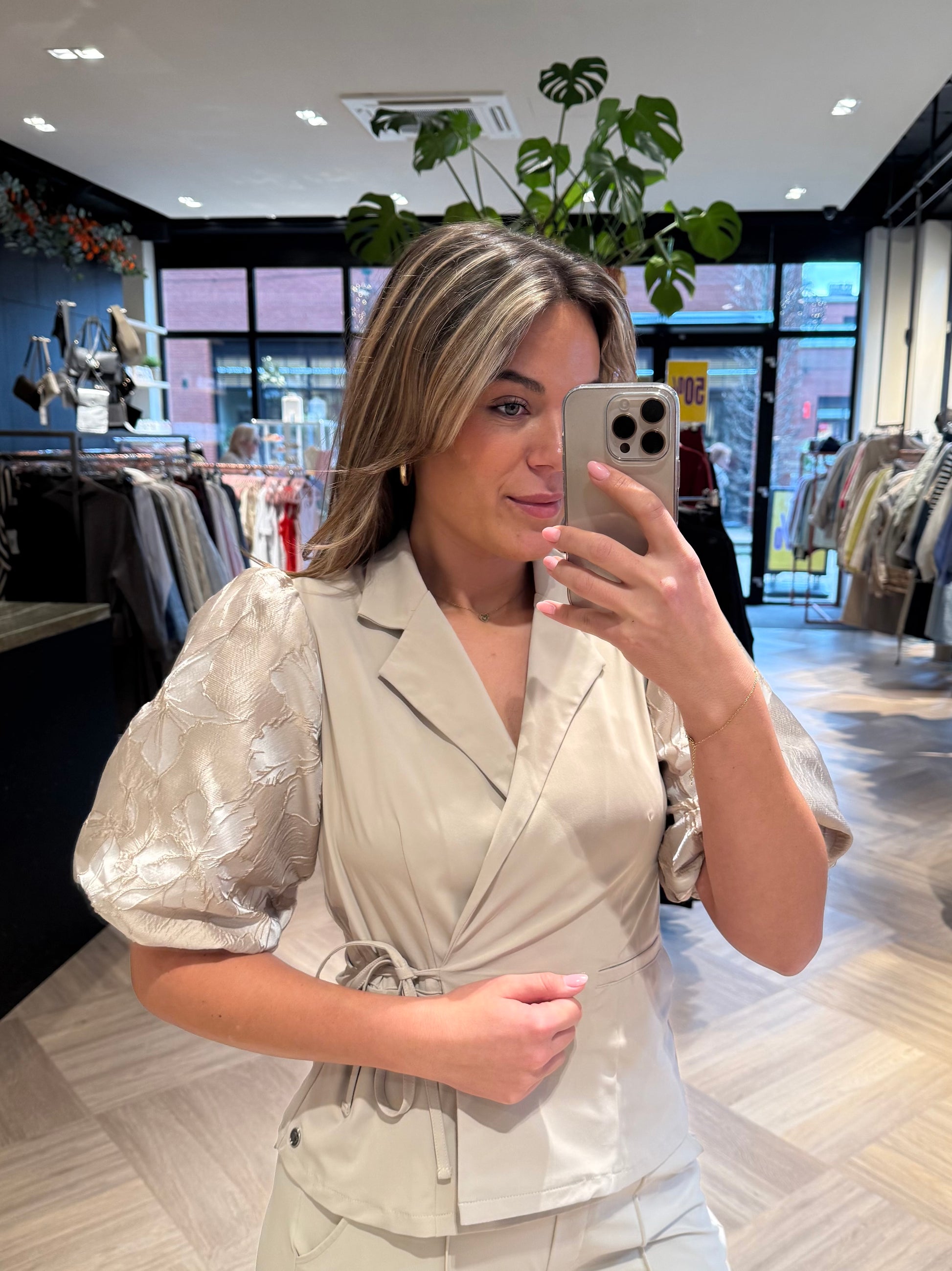 Triple Nine - Travel Blazer Léa Beige - 3910 - Peet kleding