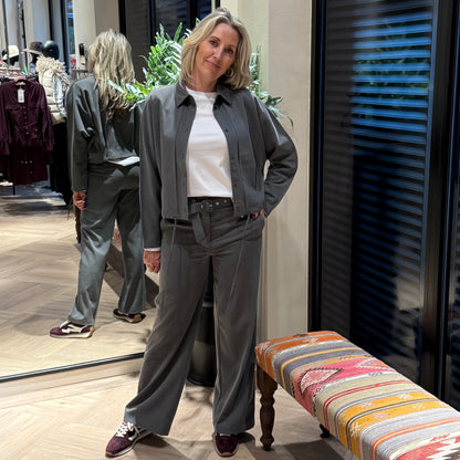 Yaya Wide Leg Met Riem Antra - Peet kleding