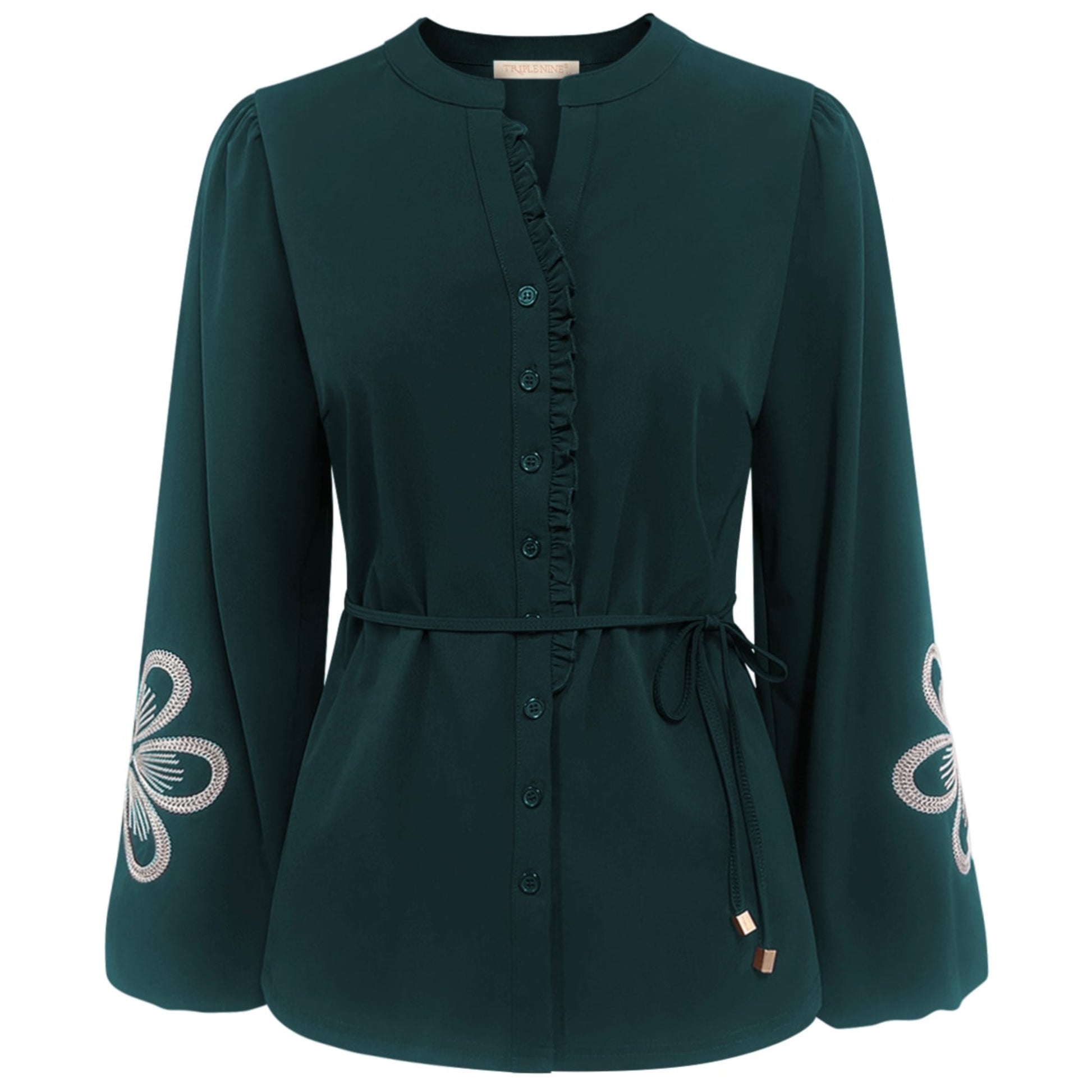 Triple Nine - Travel Blouse Jolie Groen - 5924 - Peet kleding