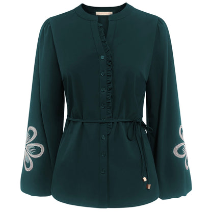 Triple Nine - Travel Blouse Jolie Groen - 5924 - Peet kleding