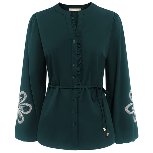 Triple Nine - Travel Blouse Jolie Groen - 5924 - Peet kleding