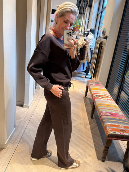 Red Button Colette Scuba Pant Espresso - Peet kleding