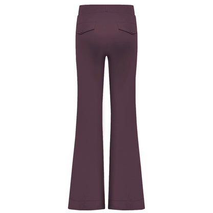 Triple Nine - Travel Broek Fleur Aubergine - 2301 - Peet kleding