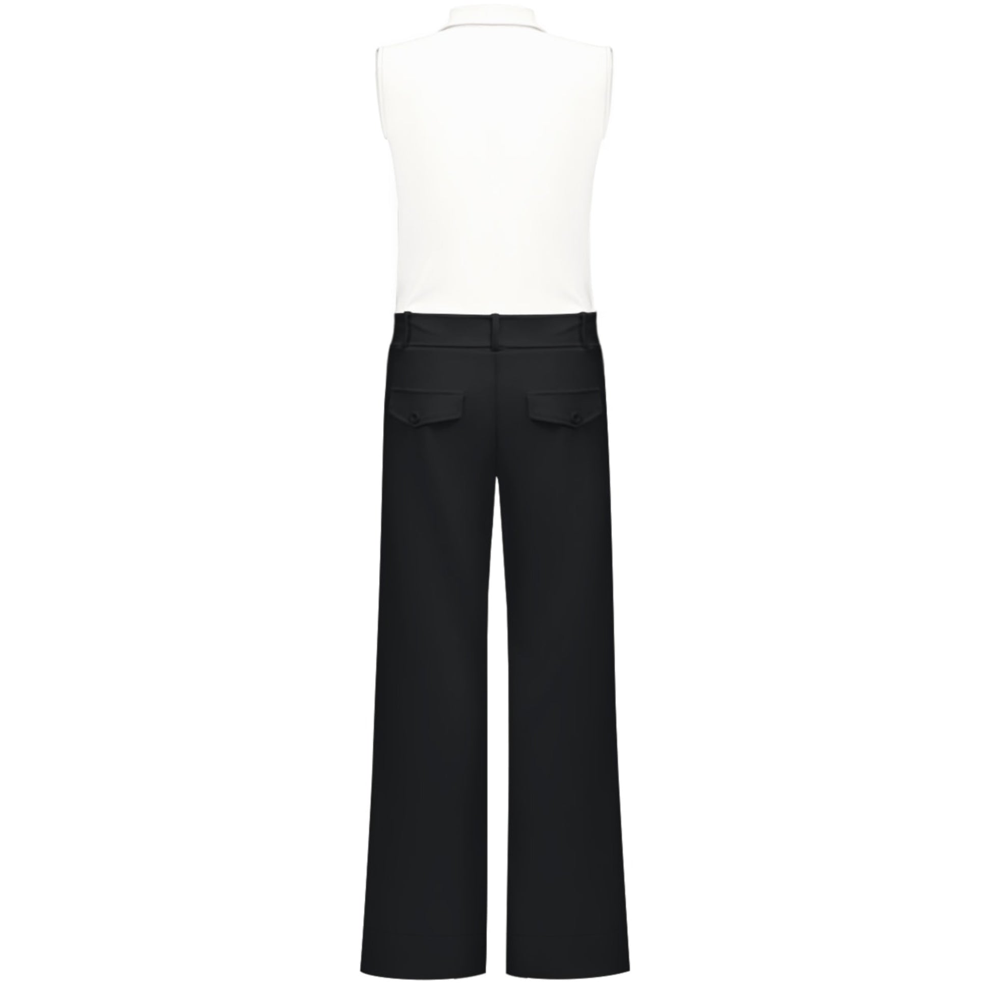 Triple Nine - Travel Jumpsuit Pia Zwart Wit - 51902 - Peet kleding