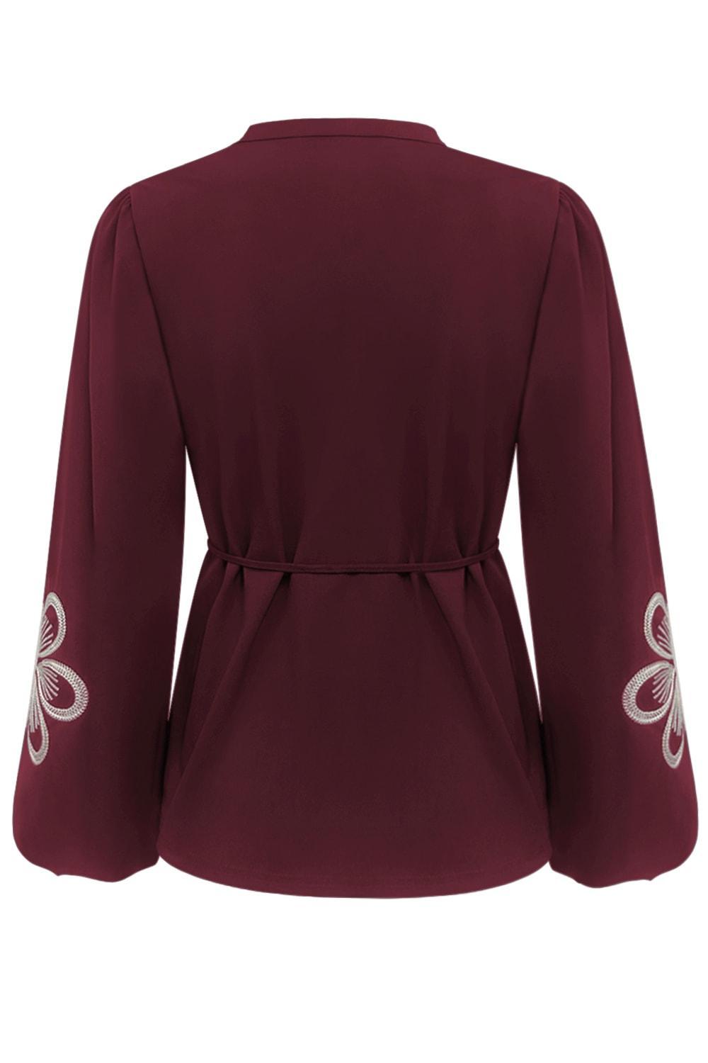 Travel Blouse Simone Bordeaux - 5923 - Peet kleding