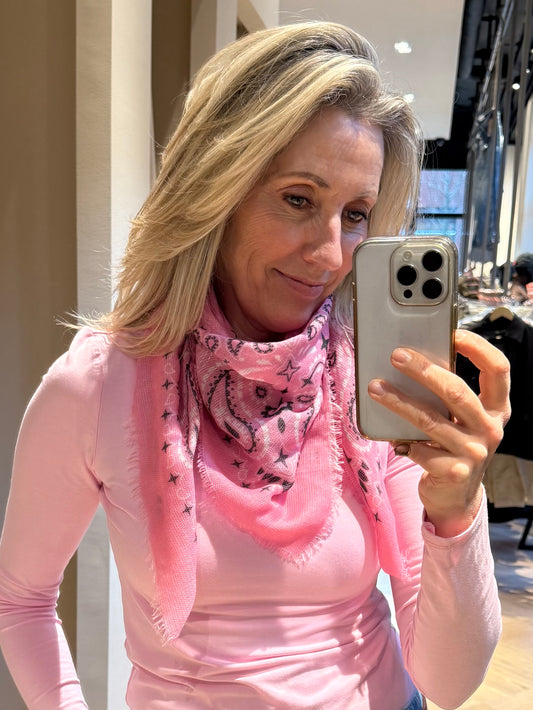 Sjaal Fee Paisley Roze - Peet kleding