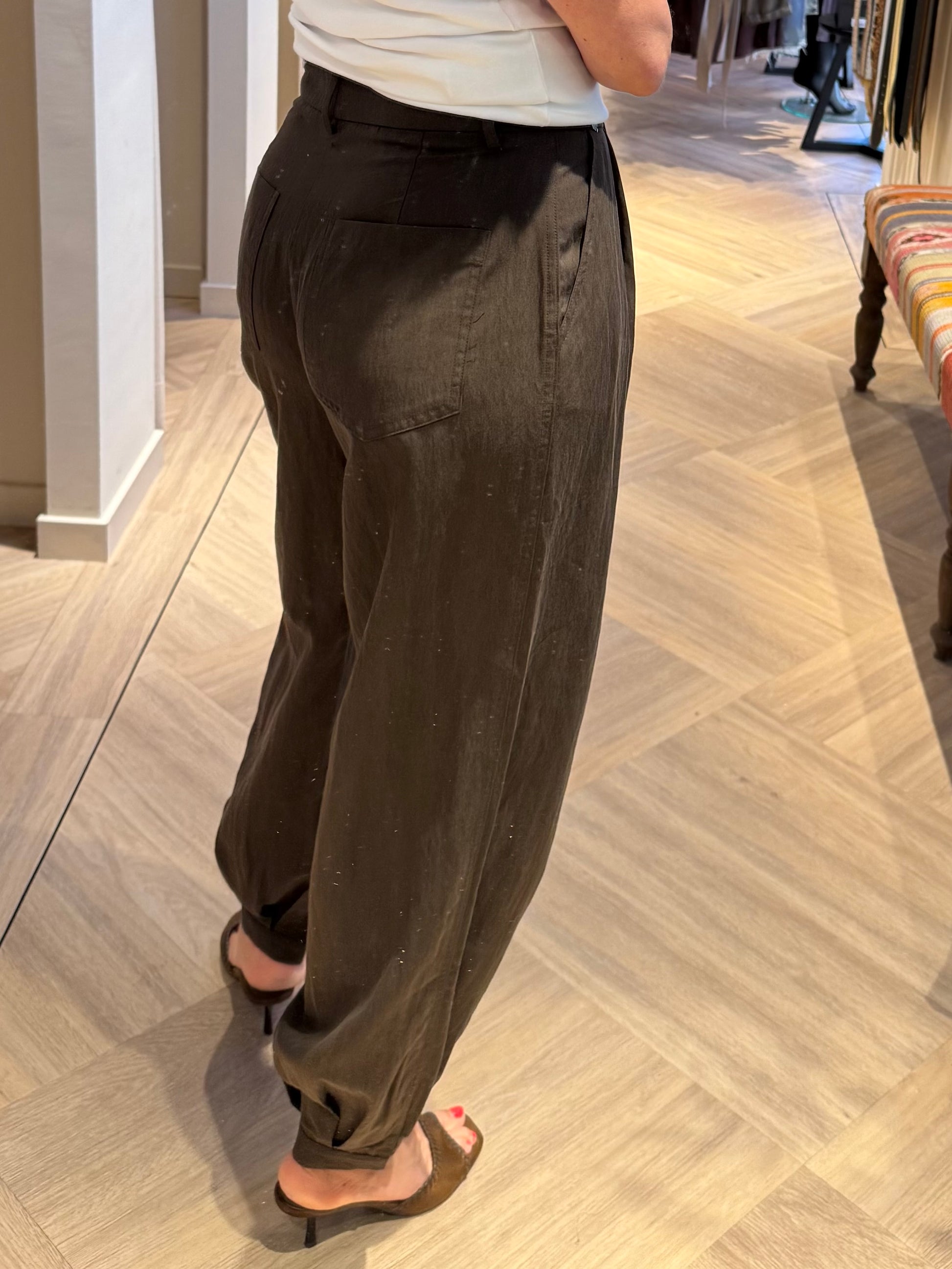 Ambika Broek Iris Donkerbruin - Peet kleding