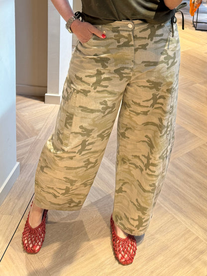 Ambika Broek Caby Army Zachtgroen - Peet kleding