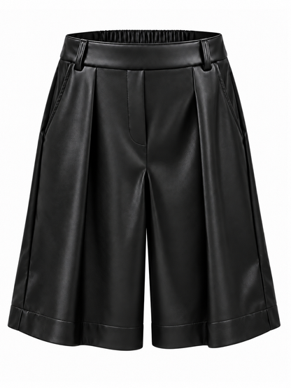 Bermuda Carol PU Zwart - Peet kleding