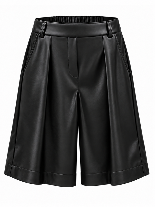 Bermuda Carol PU Zwart - Peet kleding