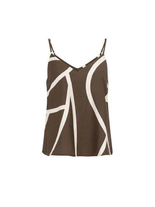 Yaya Top Print V Hals