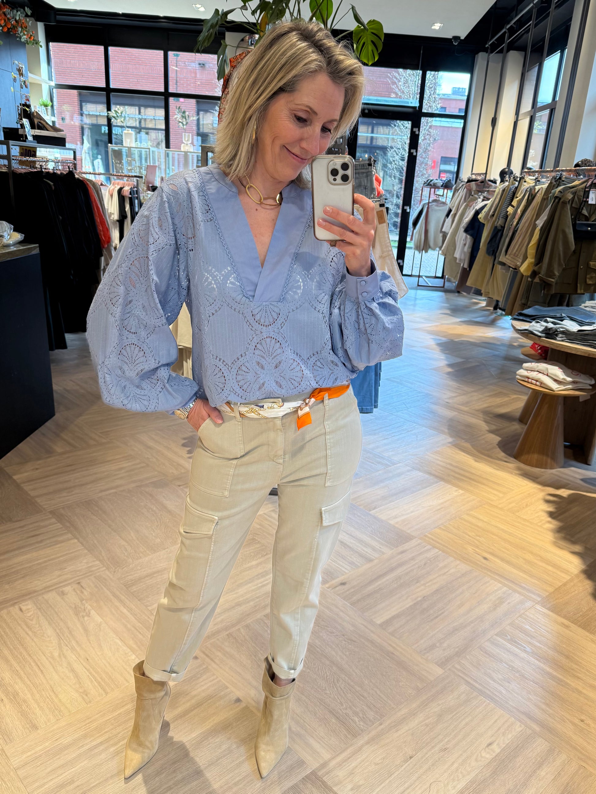 Zhrill Blouse Romy Blauw - Peet kleding