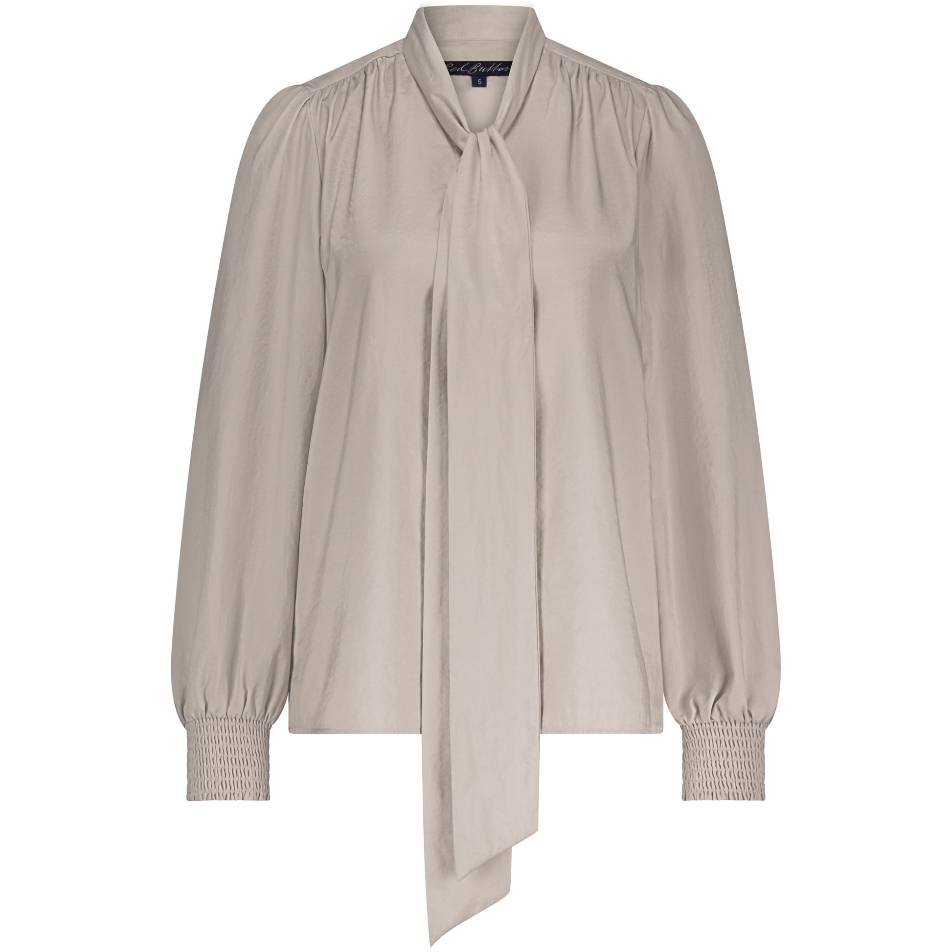 Red Button Blouse Bow Zand - Peet kleding