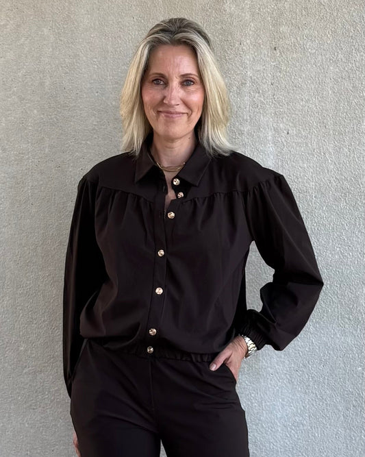Triple Nine - Travel Blouse Sasha Donkerbruin - 5951 - Peet kleding