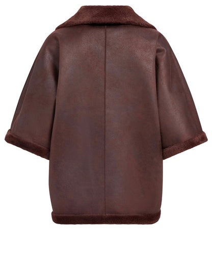 Yaya Faux Jas Reversible Chocolat Red - Peet kleding