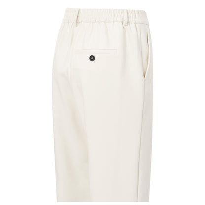 Yaya Broek Elastische Band Chalk White - Peet kleding