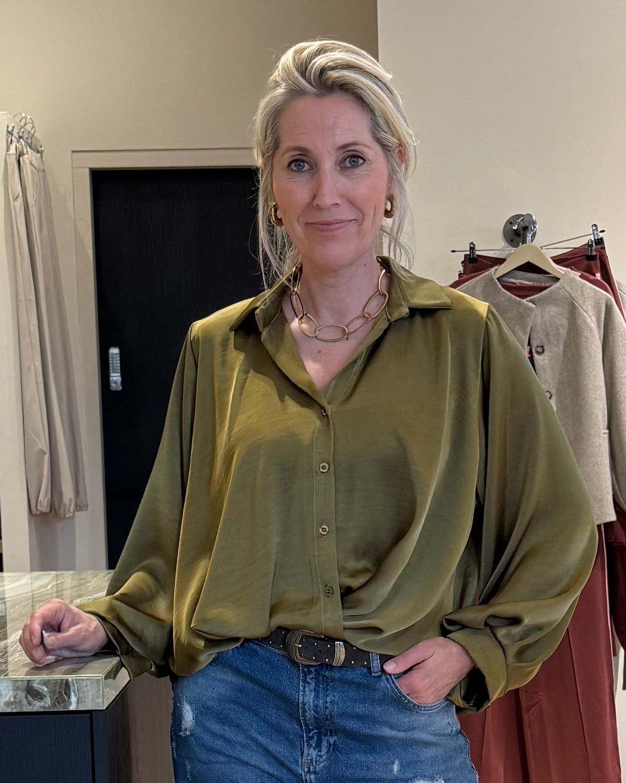 Blouse Danique Groen - Peet kleding