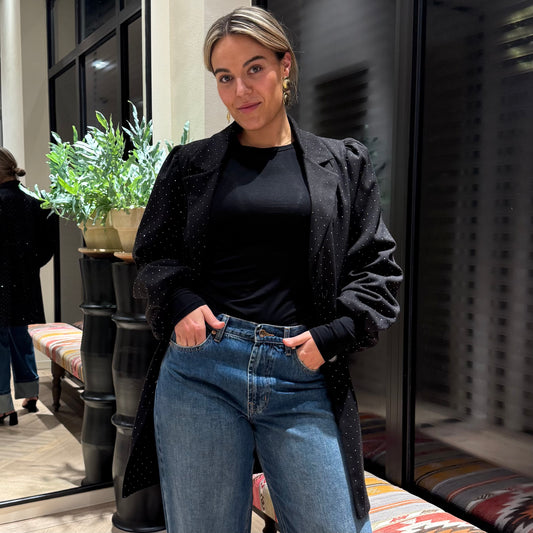 Blazer Leny Glitter Zwart - Peet kleding