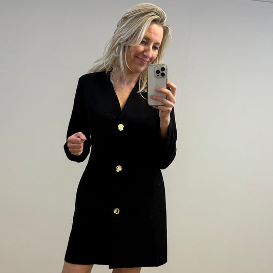Azzurro Blazer Dress Jonne Zwart - Peet kleding