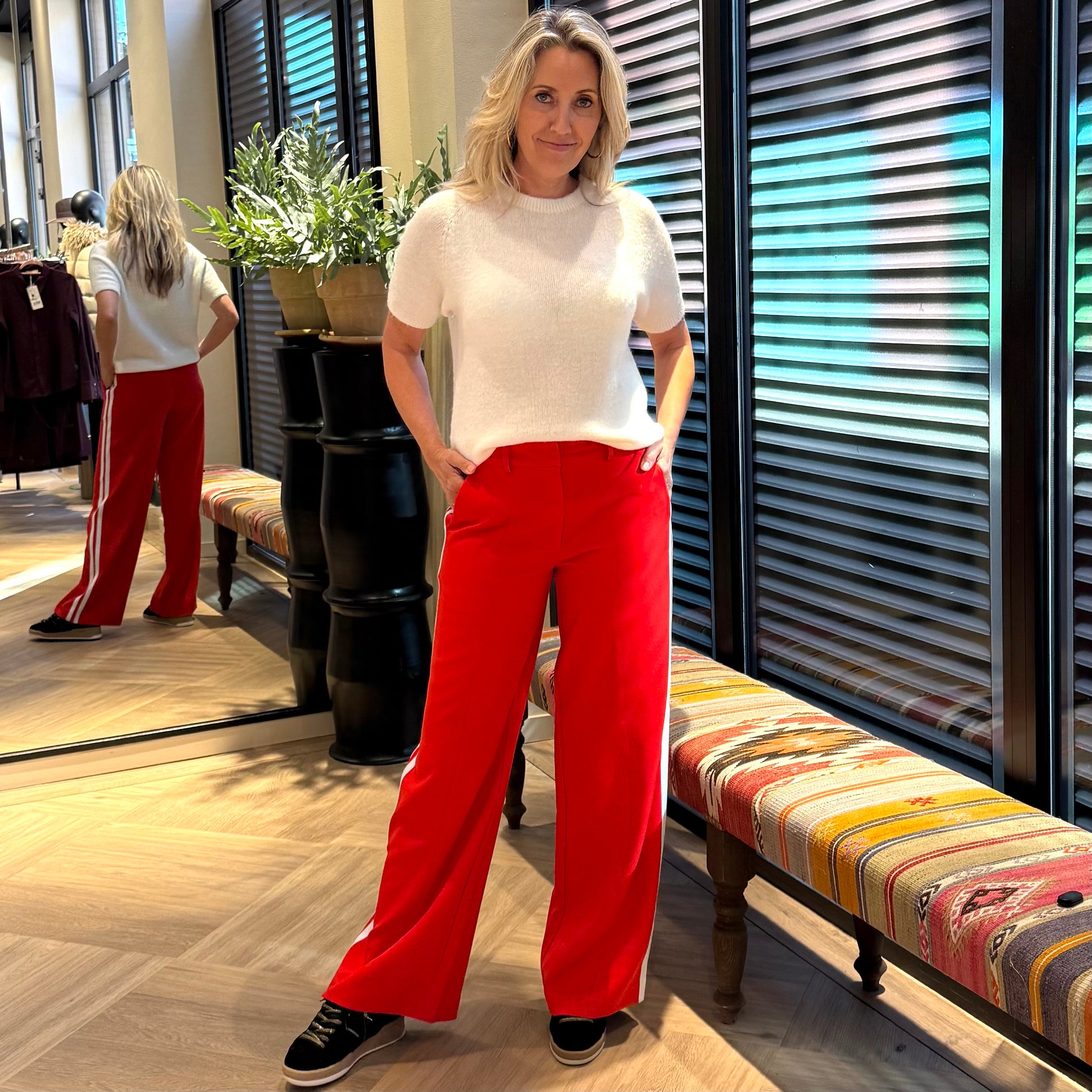 Ichi Broek Folavi Rood - Peet kleding