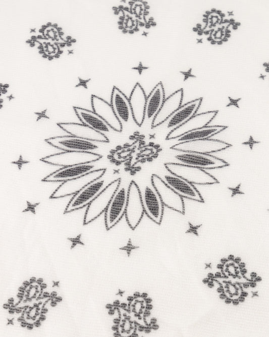 Sjaal Flower Zwart Wit - Peet kleding