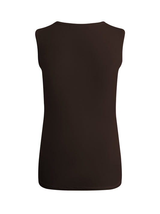 Triple Nine - Cashmere Top Sisi Donkerbruin - 9005 - Peet kleding