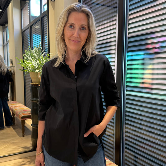 Basic Blouse Lisa Zwart - Peet kleding