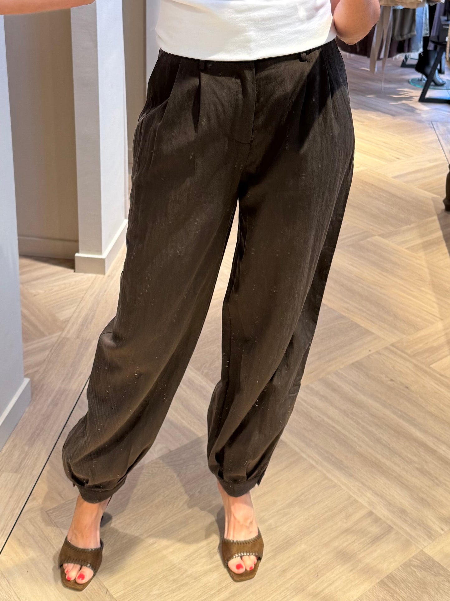 Ambika Broek Iris Donkerbruin - Peet kleding