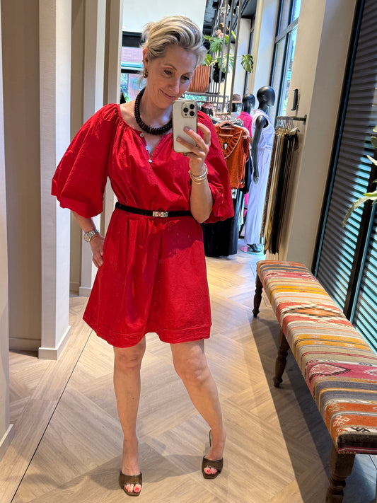 Jurk Sharon Rood - Peet kleding