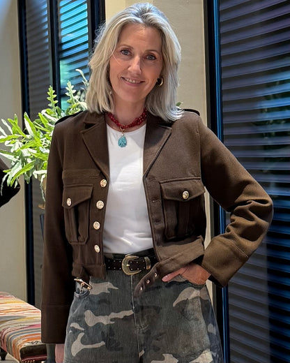 Jasje Chao Military Donkerbruin