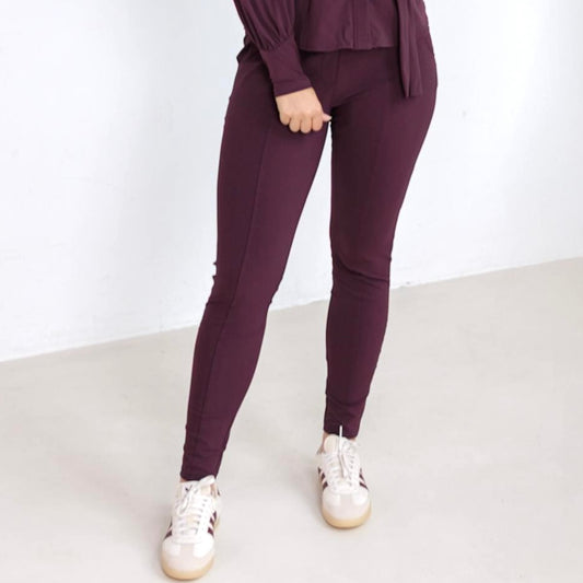 Triple Nine - Travel Broek Fenna Aubergine - 2101 - Peet kleding