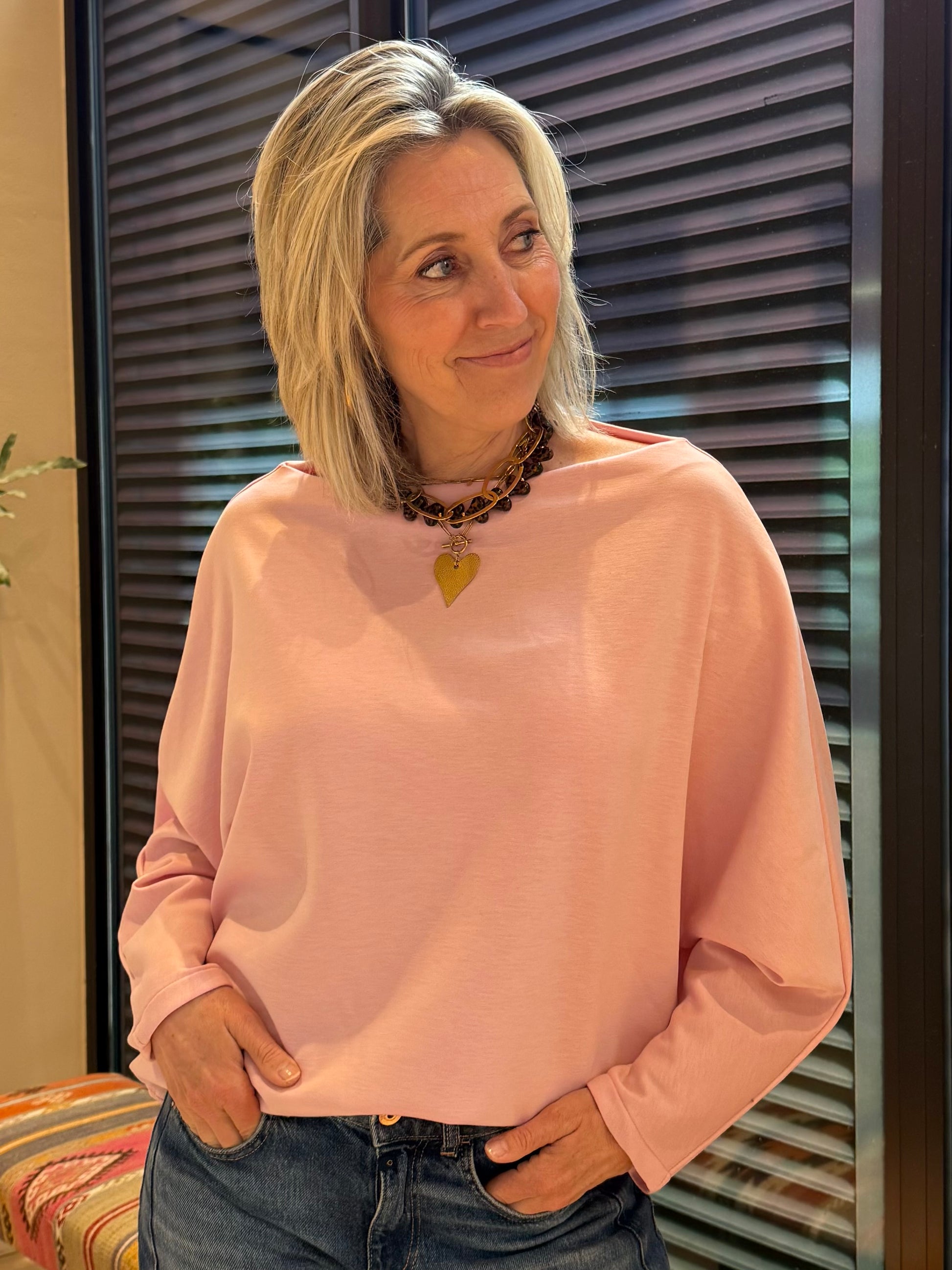 Azzurro Sweater Gaby Roze - Peet kleding