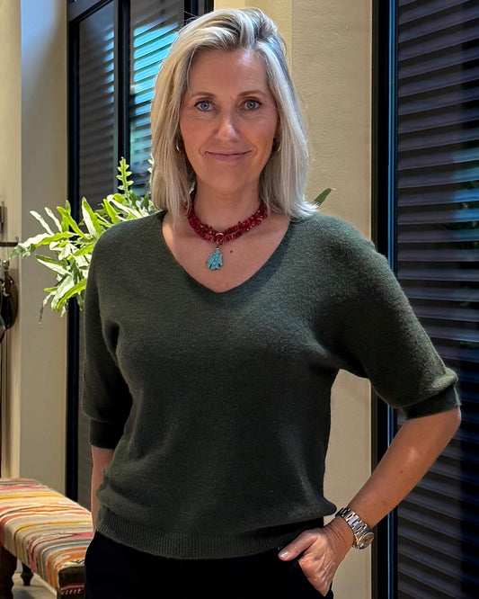 Triple Nine - Top Maartje Donkergroen - Peet kleding