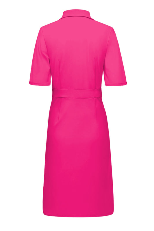 Triple Nine Travel Jurk Valerie Fuchsia - 51827 - Peet kleding