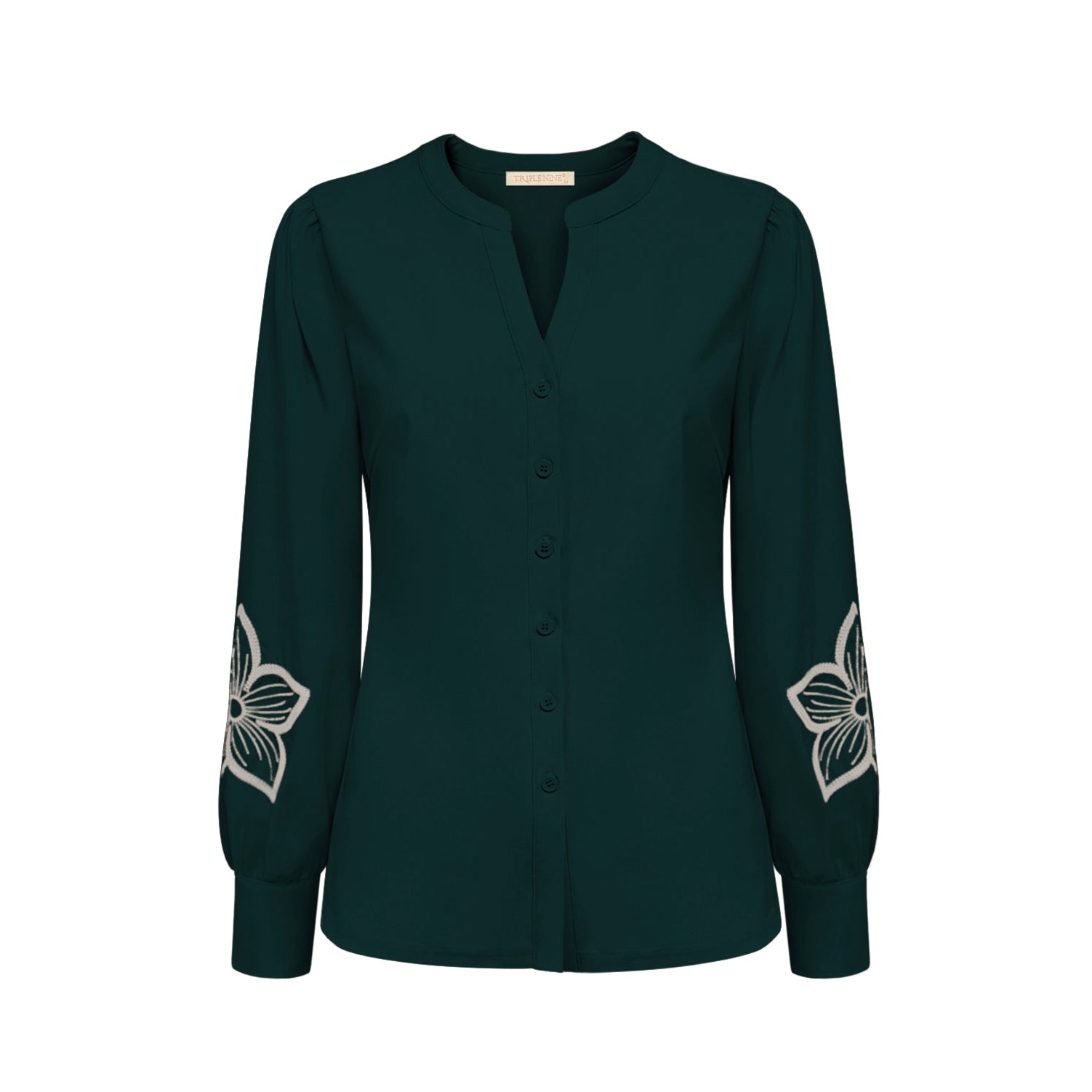 Triple Nine - Travel Blouse Jolie Groen - 5924 - Peet kleding