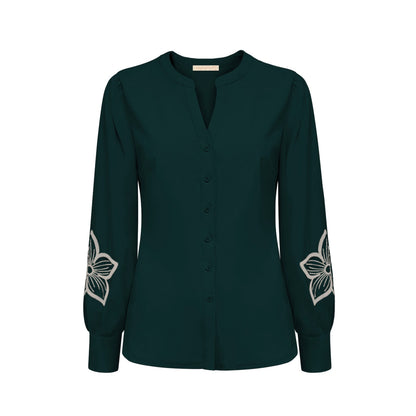 Triple Nine - Travel Blouse Jolie Groen - 5924 - Peet kleding
