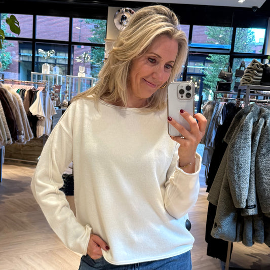 Yaya Trui Boothals Offwhite - Peet kleding