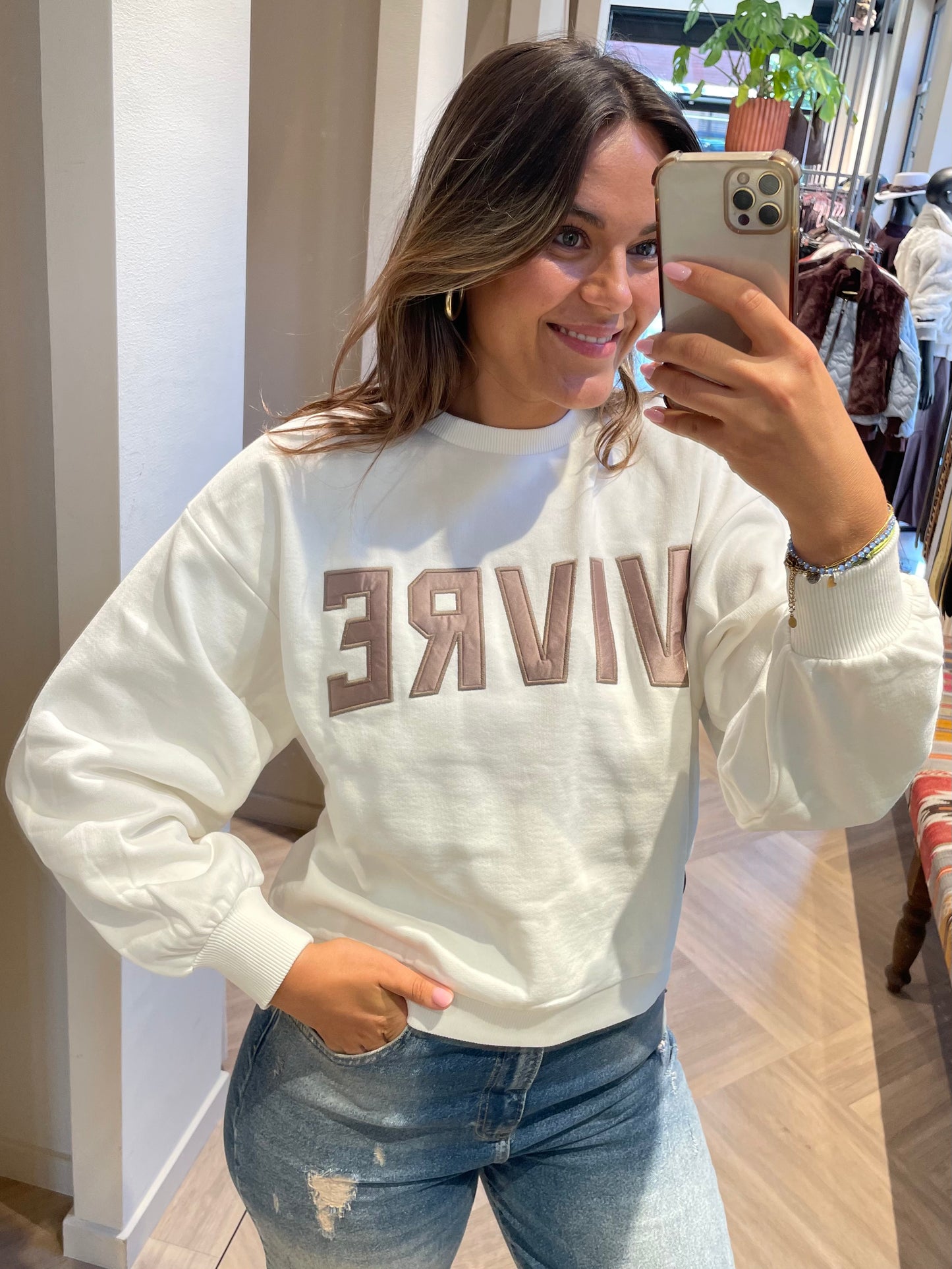 Zhrill Sweater Tera Offwhite - Peet kleding
