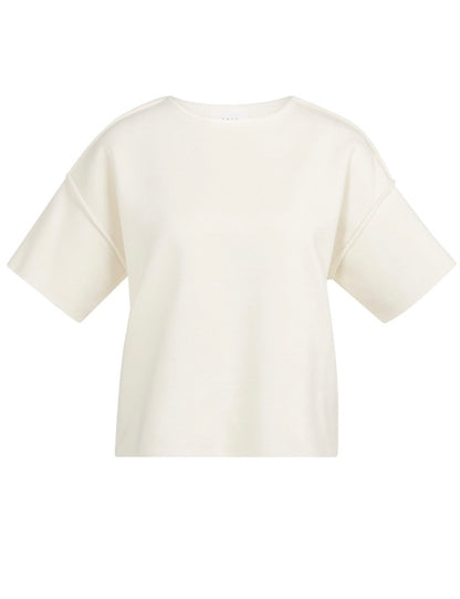 Yaya Sweater Korte Mouw Ecru - Peet kleding