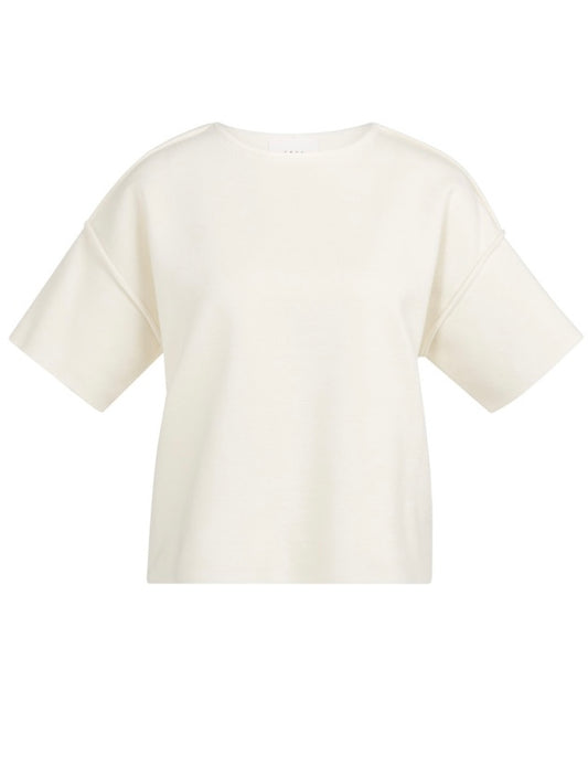 Yaya Sweater Korte Mouw Ecru - Peet kleding