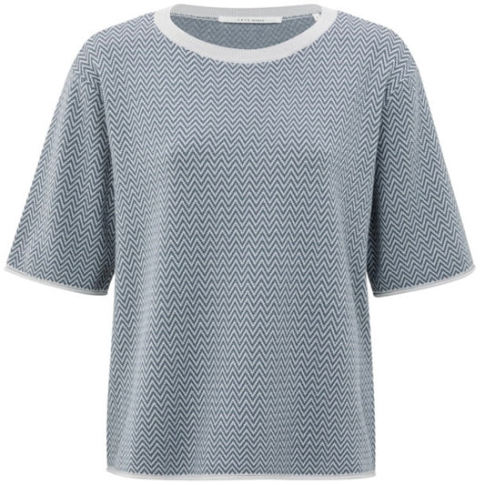 Yaya Jacquard T-Shirt Zigzag - Peet kleding