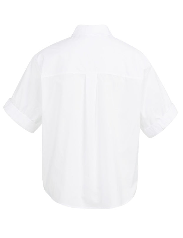 Yaya Blouse Korte Mouw Wit - Peet kleding